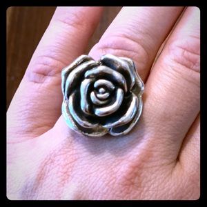 Flower sterling silver ring